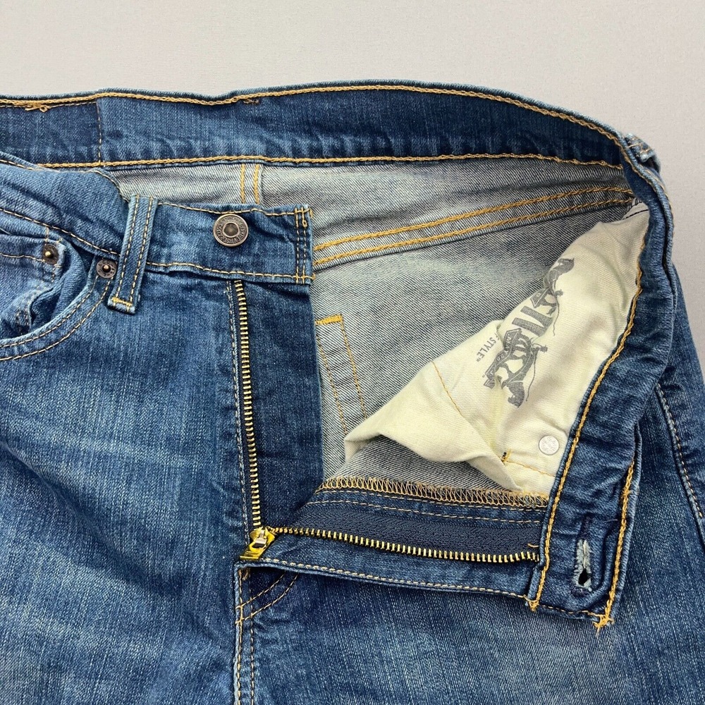 Levi's 505 Regular Men's Blue Straight Leg Jeans Sz 31 Fits 29" Fade Western Y2K - Picture 6 of 12